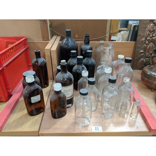 23 - A collection of vintage medicine bottles