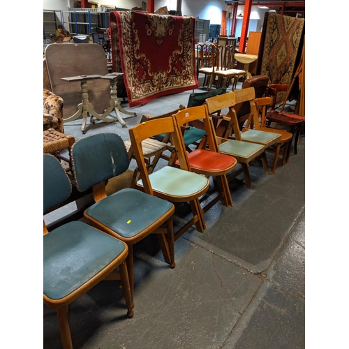 769 - Eight retro style chairs