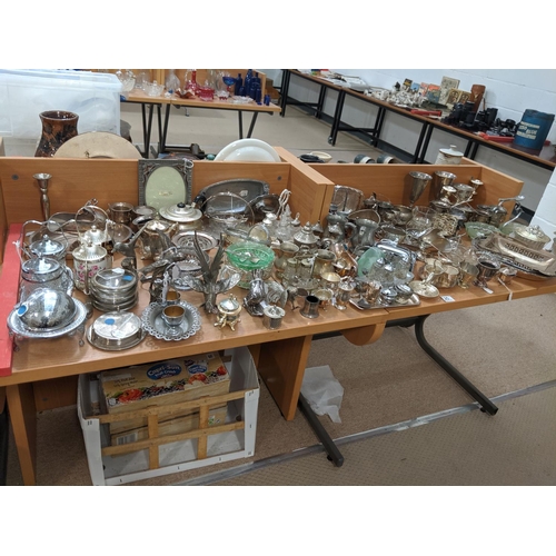 25 - A large quantity of silver plated items