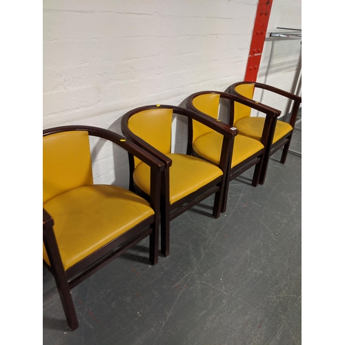 757 - Four upholstered tub chairs