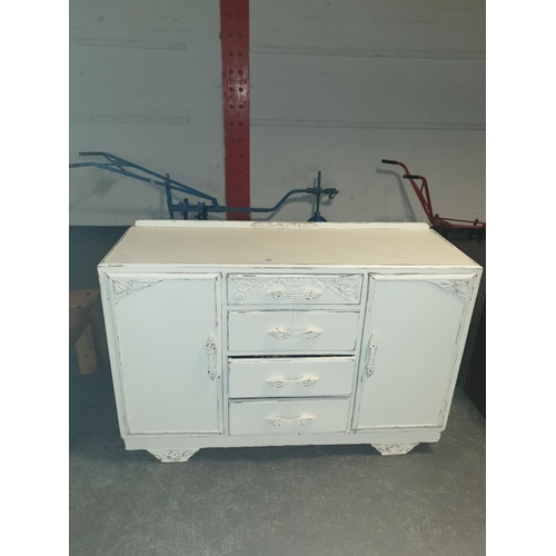 537 - A painted two door, four drawer sideboard