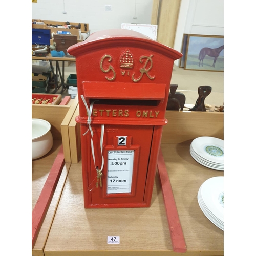 47 - A reproduction cast iron George IV postbox