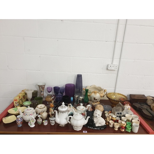 36 - Glass and china to include Murano, Carlton Ware, Maling etc