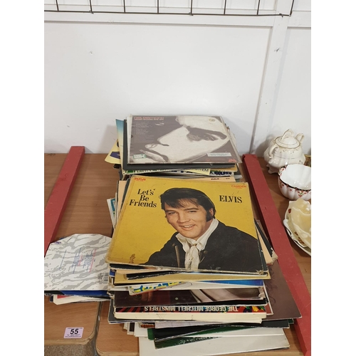 55 - A collection of vinyl LPs and singles