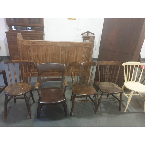 212 - Five farmhouse chairs