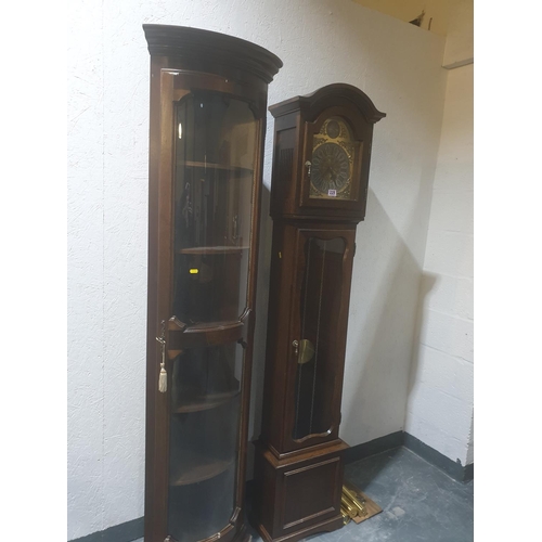 228 - A reproduction grandfather clock