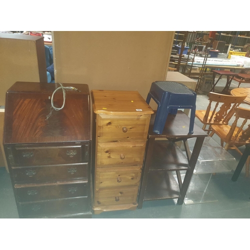 797 - A pine chest of drawers, bureau, etc