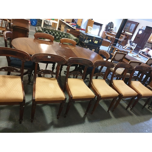 108 - A set of six Regency mahogany dining chairs