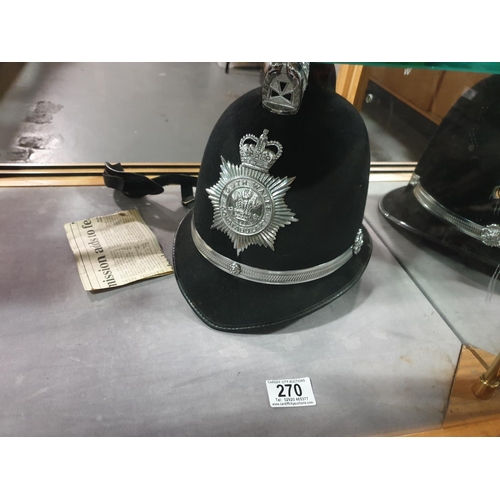 270 - A 1970's South Wales police helmet