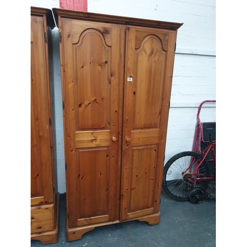 504 - A pine double door wardrobe