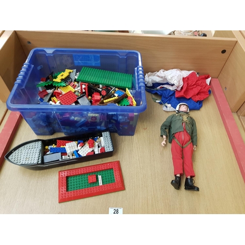 28 - A quantity of Lego and an Action Man 'Red Devil'