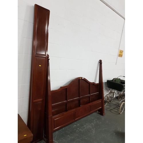 59 - A mahogany double bed frame