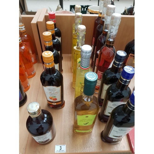 3 - A selection of Liqueurs including Lemon, Raspberry etc