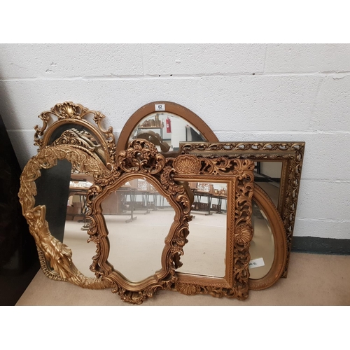 62 - A selection of gilt framed mirrors