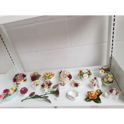 67 - A collection of Aynsley and Coalport flower posy's