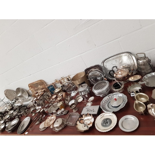 7 - A large quantity of silver plated items