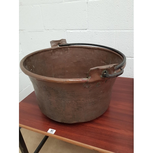 61 - A very large copper cauldron