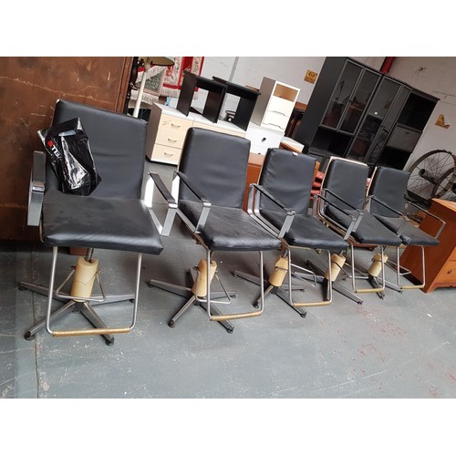 575 - Five vintage Belmont salon chairs