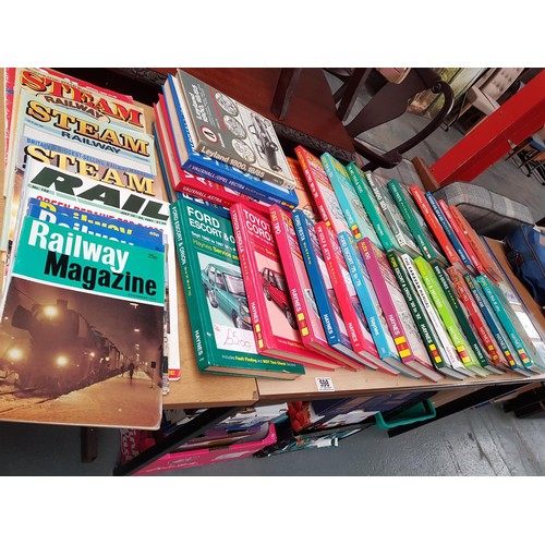 598 - A collection of railway magazines and Haynes service manuals