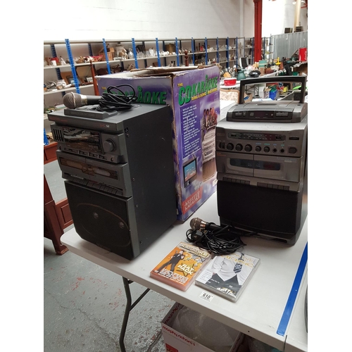 610 - Two karaoke machines including two microphones