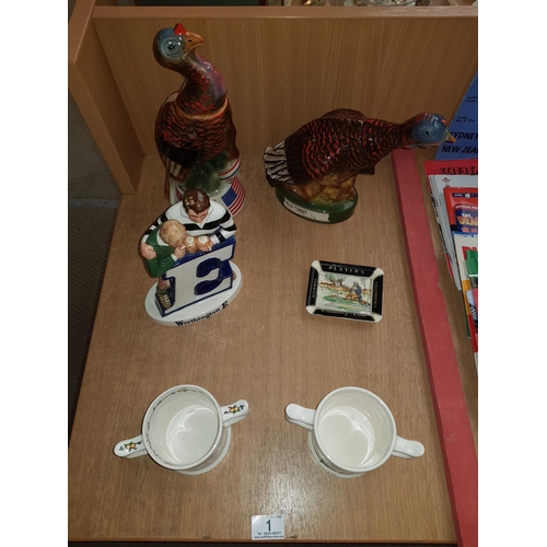 1 - A Beswick Worthington E Advertising figure, A Players Country Life Ashtray, Wade Taunton Cider Adver... 
