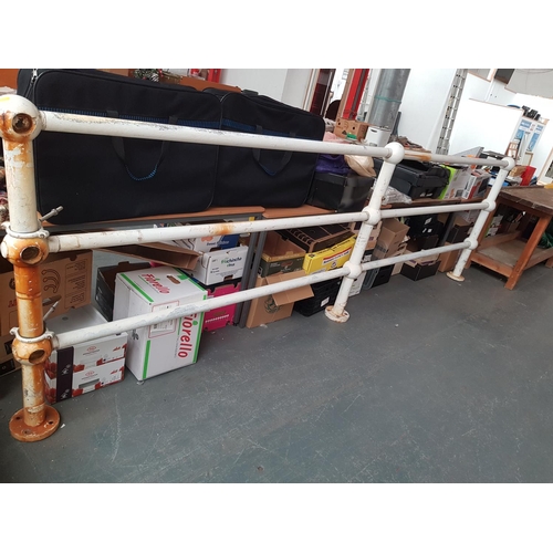 363 - 2 sections of railings - 3 uprights and 6 rails - more available