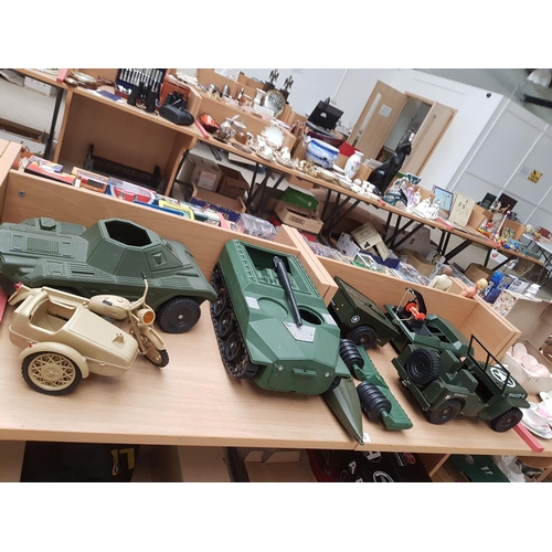 43 - A collection of large Action Man vehicles