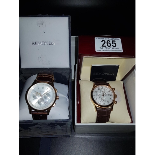 265 - A boxed Sekonda Gents Classique watch and a Sekonda gents 50 Metres Gents watch