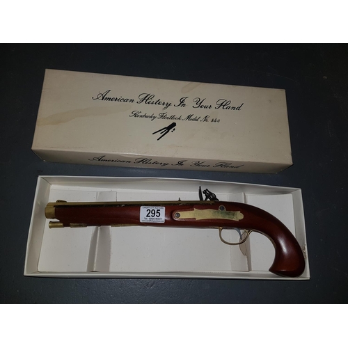 295 - A Replica Kentucky flintlock pistol Model no 840