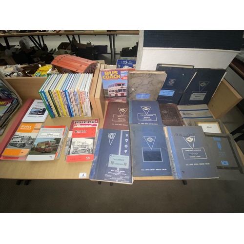 4 - A collection of bus related books and workshop manuals