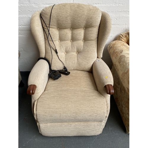 306 - A Sherborne wing back electric reclining chair
