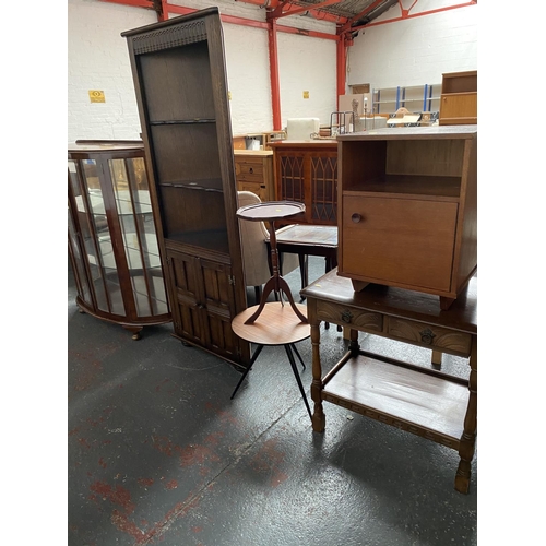 319 - A display cabinet, console table, bedside cabinet etc.