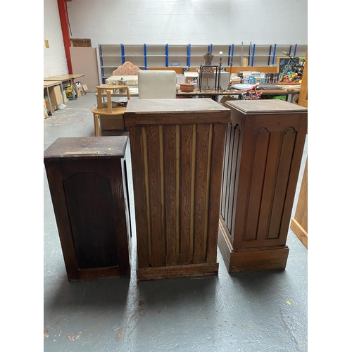 342 - Three wooden podiums