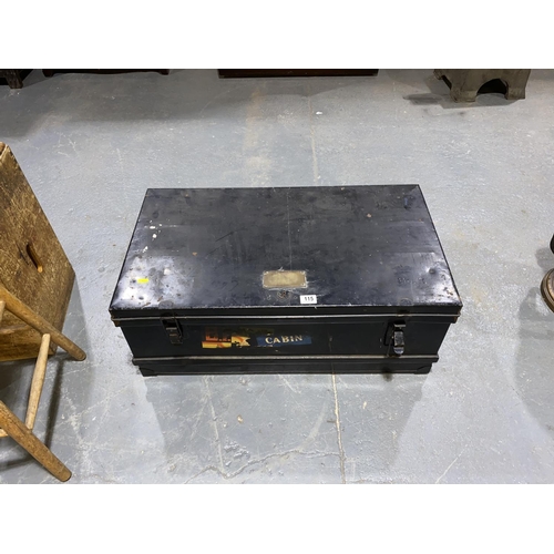 115 - A metal military trunk