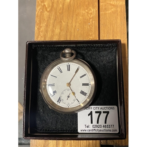 177 - A silver pocket watch