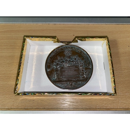 153 - The Veitch memorial medal ' The Cardiff Horticultural Society Exhibition 1898' awarded to W.J Burkle... 