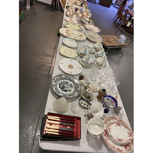 98 - Mixed glass and china including Wedgwood, Royal Albert etc.