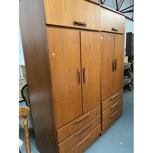 333 - A pair of two door three drawer wardrobes