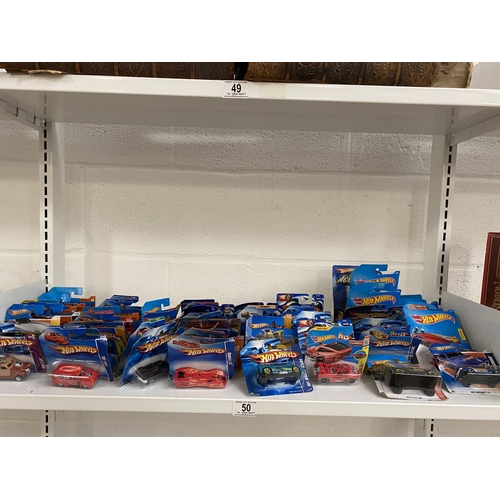 50 - 50 x Hot Wheels, all carded