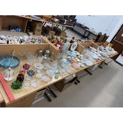 22 - A large collection of mixed glass and china including commemorative ware, Royal Doulton etc.