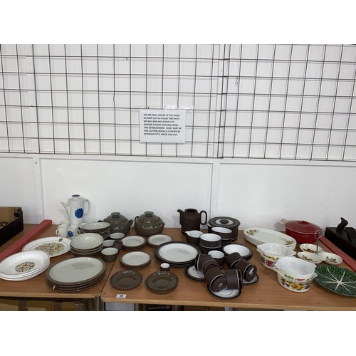 59 - Hornsea pottery, Denby pottery part dinner service etc.