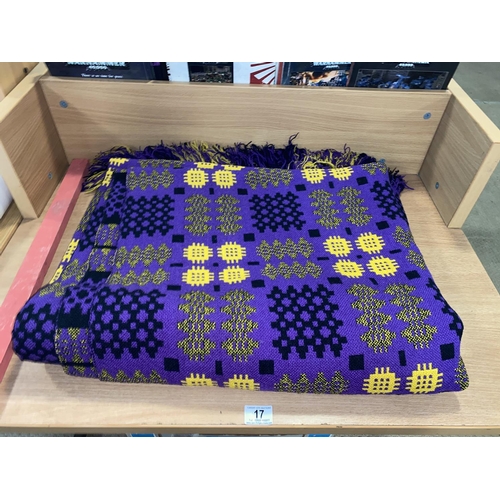 17 - A purple Welsh blanket
