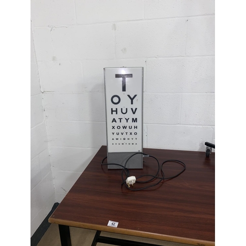 42 - A small eye sight tester