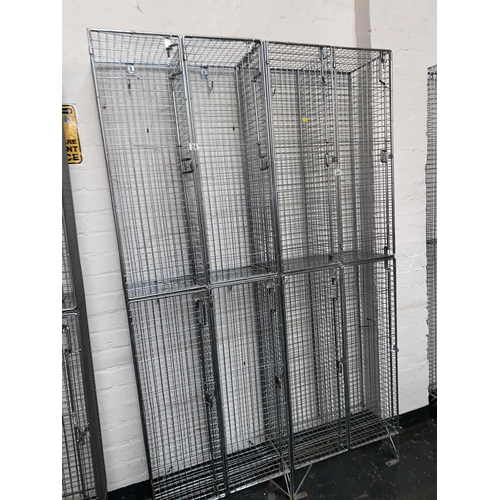 314 - Two metal cage lockers