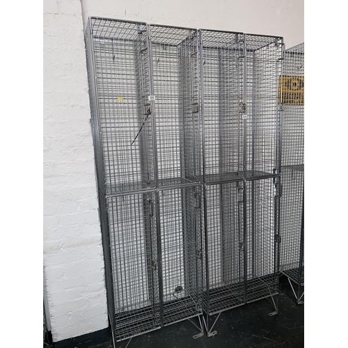 315 - Two metal cage lockers