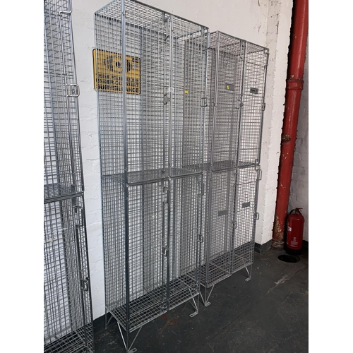 316 - Two metal cage lockers