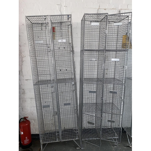 317 - Two metal cage lockers