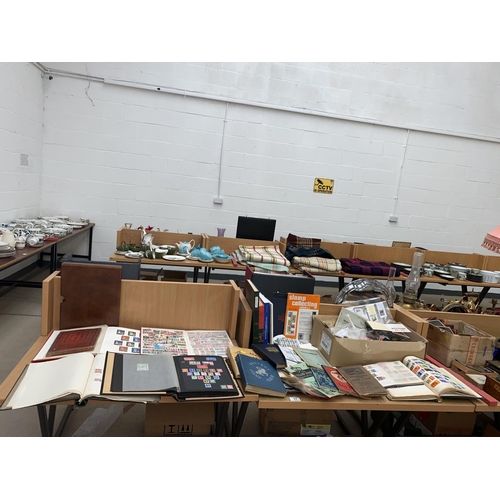 17 - A large quantity of loose and mounted stamps and stamp albums, stamp books etc.