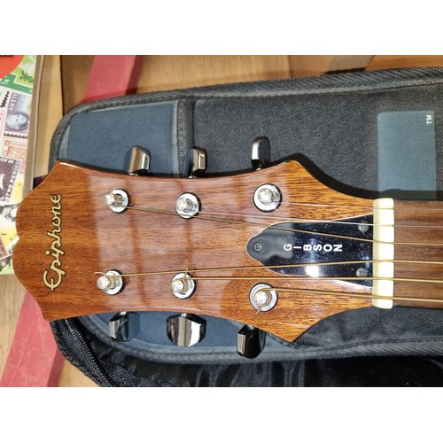 27 - An Epiphone / Gibson AJ-15-NA six string acoustic guitar- serial number - 201020982 with a soft TKL ... 
