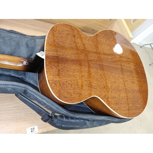 27 - An Epiphone / Gibson AJ-15-NA six string acoustic guitar- serial number - 201020982 with a soft TKL ... 
